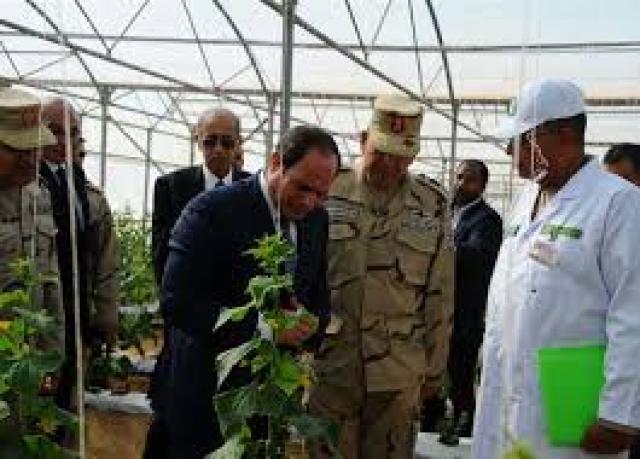 الرئيس عبد الفتاح السيسى أثناء الإفتتاح 