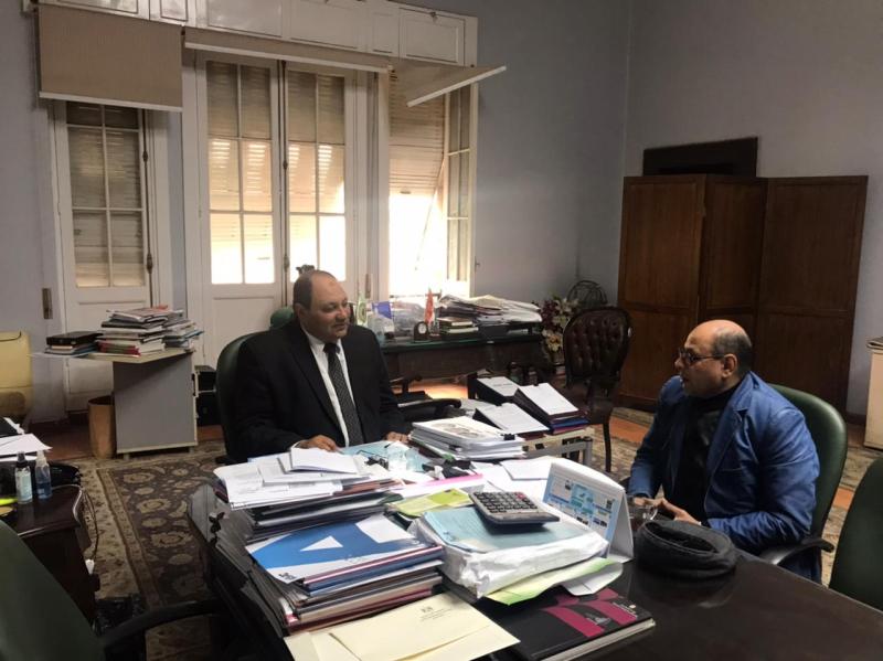 المهندس مصطفى الصياد نائب وزير الزراعة في لقاء مع "الأرض" أمس