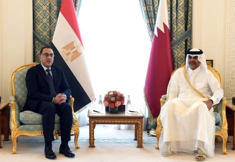جلسة مباحثات مصرية قطرية موسعة برئاسة رئيسى وزراء البلدين