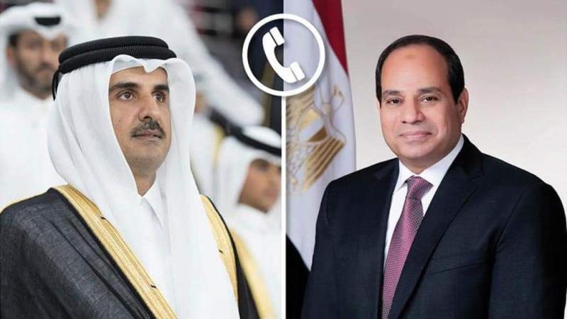 توافق مصري قطري على تعزيز التعاون الثنائي والعمل المشترك