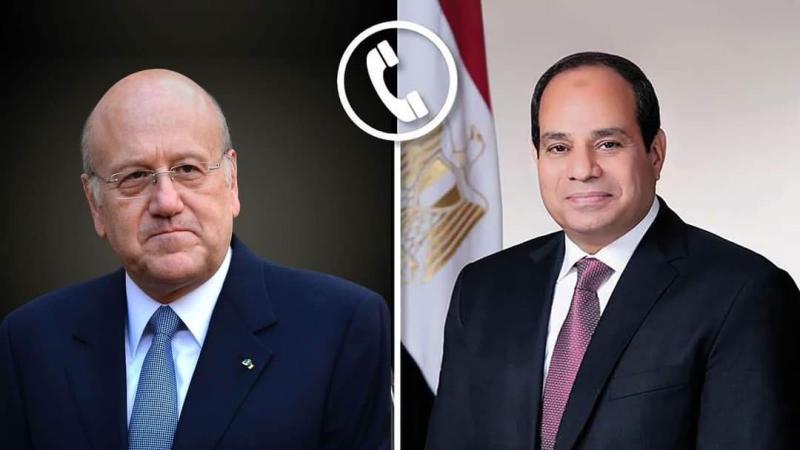 «ميقاتي» يهنئ «السيسي»: نستهدف توسيع مجالات التعاون بين مصر ولبنان