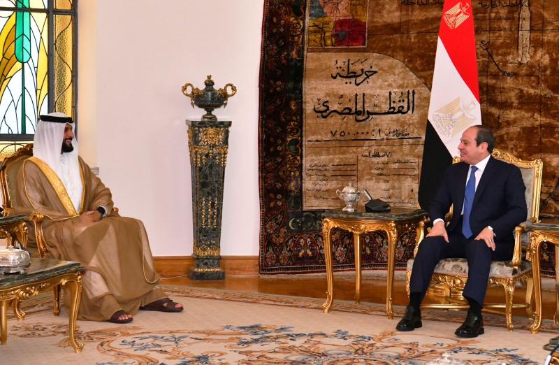 الرئيس السيسي يبحث مع مستشار الأمن الوطني في البحرين جهود مصر تجاه غزة