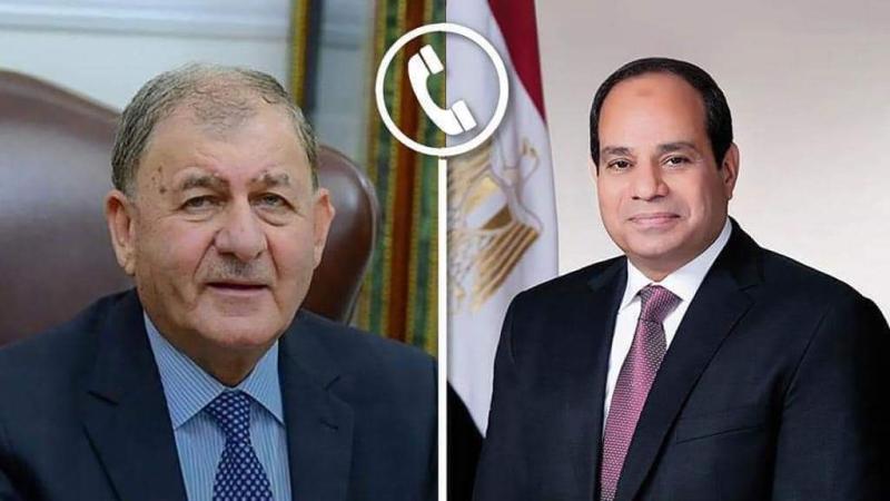 الرئيس عبد الفتاح السيسي مع رئيس الوزراء العراقي
