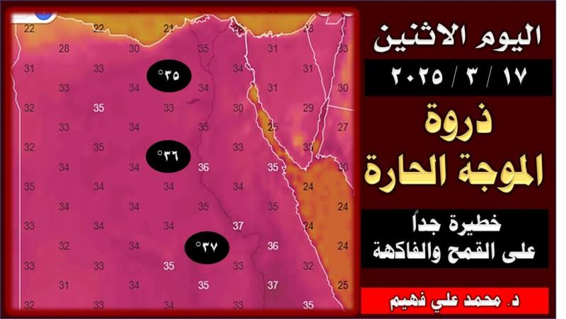 مناخ الزراعة يحذر من موجة حارة قادمة.. تعرف على أهم التوصيات لمواجتها