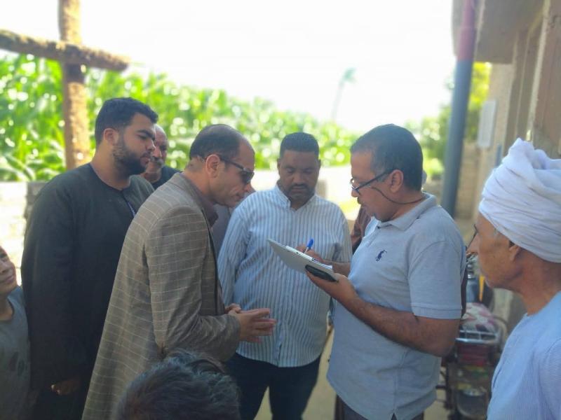 بيطري سوهاج يحصي خسائر نيران قرية” بر خيل”
