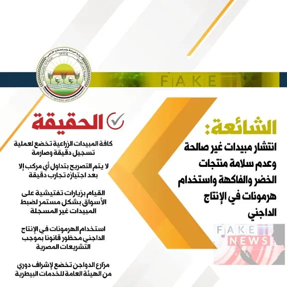 الزراعة ترد على الفيديو المتداول بشأن انتشار مبيدات غير صالحة