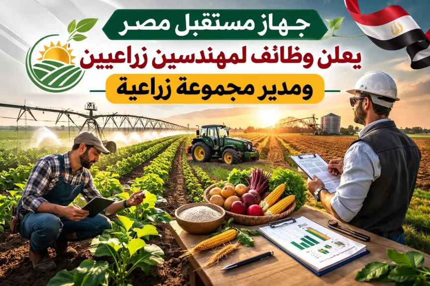 جهاز مستقبل مصر يعلن: وظائف لمهندسين زراعيين ومدير مجموعة زراعية