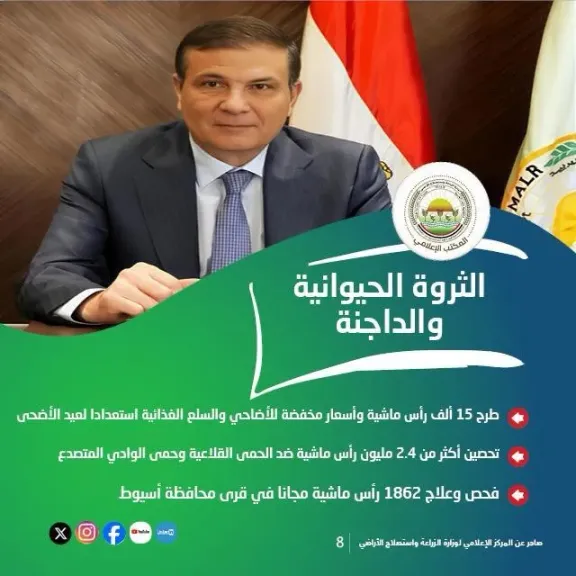 «الزراعة» خلال أسبوع: توفير اعتمادات مالية للبتلو و15 ألف رأس لـ عيد الأضحى