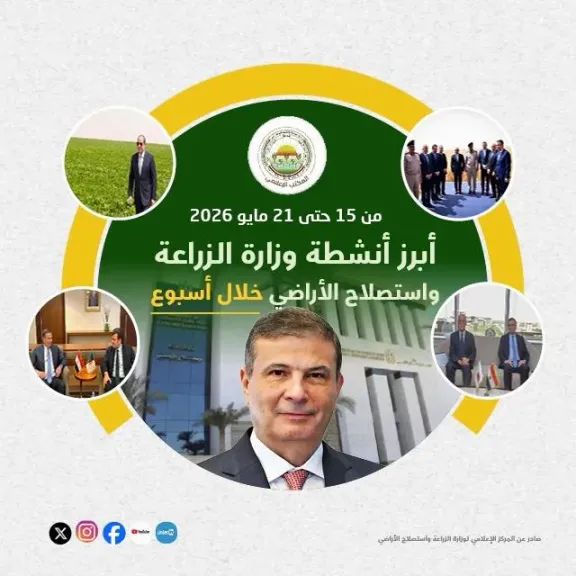 الزراعة تستعرض جهود دعم المزارعين وتحقيق الأمن الغذائي خلال مايو