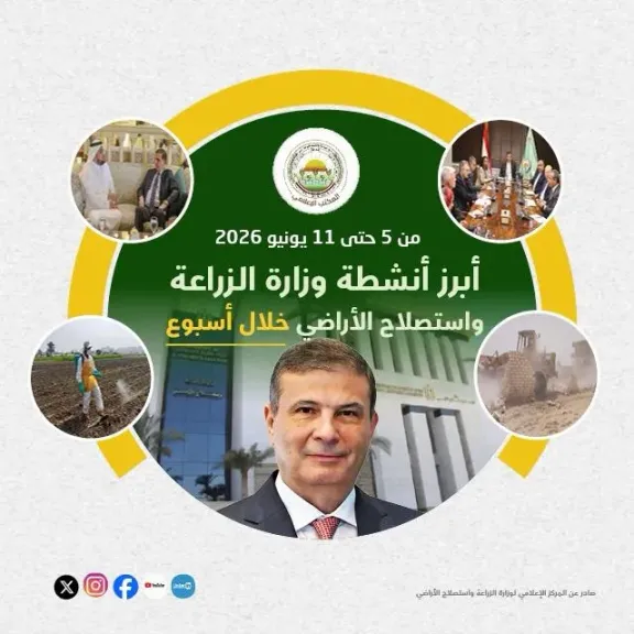 الزراعة تستعرض جهودها في دعم المزارعين وتحقيق الأمن الغذائي خلال يونيو