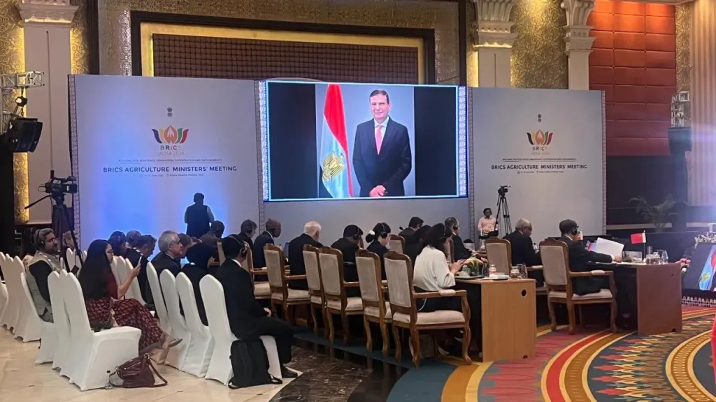 وزير الزراعة بمؤتمر ”بريكس” بالهند: نتبنى سياسات تعزيز الامن الغذائي وتمكين صغار المزارعين