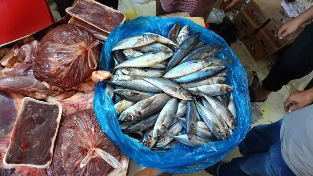 ”بيطري البحيرة” يضبط 1.8 طن سردين و246 كجم لحوم فاسدة بكوم حمادة