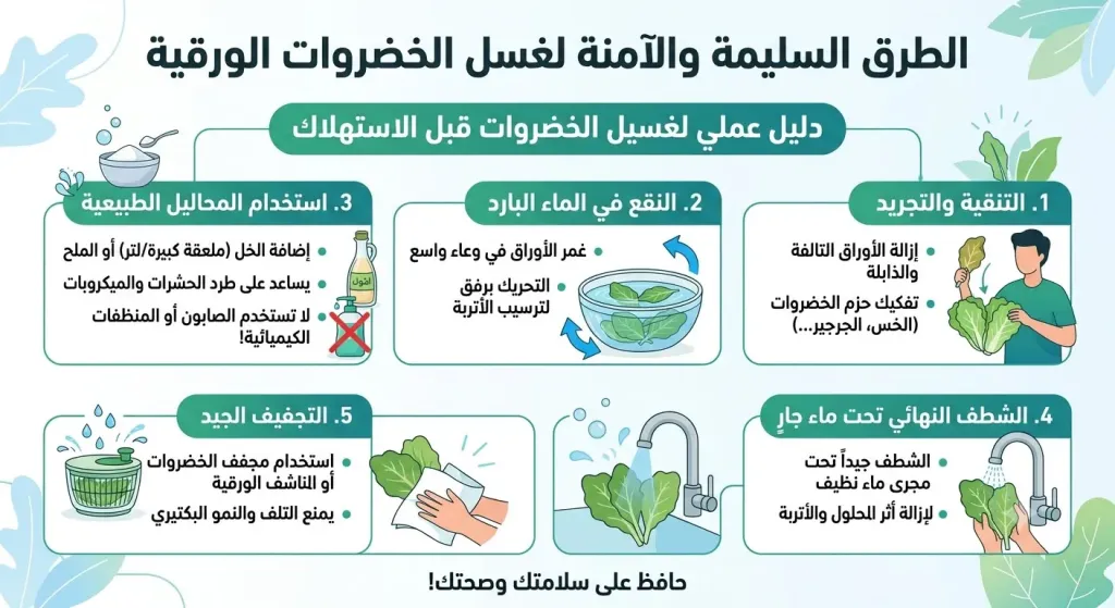 مغالطات أضرار أكل الجرجير والخضروات الورقية