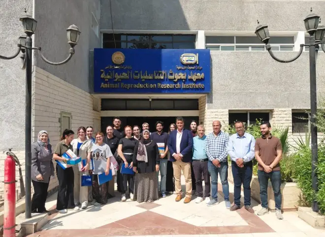 ”التناسليات الحيوانية” تدرب 14 طالبا رومانيا على تقنيات الفحص ونقل الأجنة